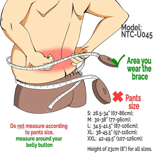 Vista 2 de NeoTech Care Soporte para cinturón de espalda para hombres o mujeres, soporte transpirable y ajustable para la parte inferior de la espalda - Negro