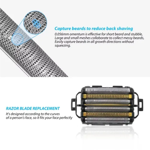 Vista 3 de WES9600P Juego de cuchillas interiores y láminas exteriores de repuesto compatible con afeitadoras Panasonic ARC6 ES-LS9A-K y ES-LS8A-K