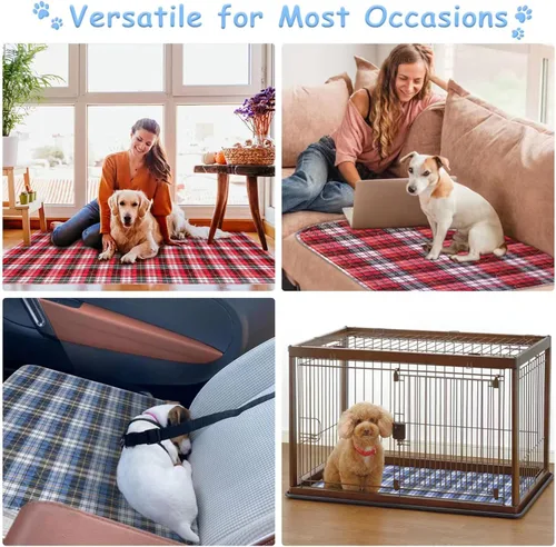 Vista 4 de Almohadillas lavables para orina para animales pequeños, impermeables, reutilizables, almohadillas de entrenamiento para cachorros, almohadillas