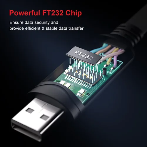 Vista 6 de Cable de consola USB UART Serial, accesorio esencial compatible con Cisco, NETGEAR, Ubiquity, LINKSYS, enrutadores/interruptores para portátiles