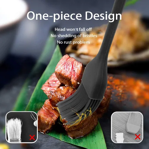 Vista 3 de Cepillo de silicona para repostería, cepillo de cocina para salsa de aceite, adobos de mantequilla, cepillos de alimentos para barbacoa, parrilla