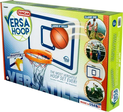 Vista 15 de Duncan Toys VersaHoop - Kit de aro XL de minibasket para uso en interior/exterior, aro de gran tamaño, pelota duradera, gancho de puerta, juego