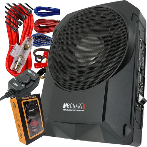 Vista 9 de MB Quart RW-110A Serie de referencia de 800 W, 10 pulgadas, delgado, de perfil bajo, compacto, debajo del asiento, 4 ohmios, con amplificador