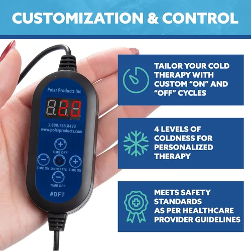 Vista 6 de Sistema de máquina de hielo para terapia de frío de cobertura extendida de cadera Polar Active Ice con almohadilla de compresión de terapia de 31,8