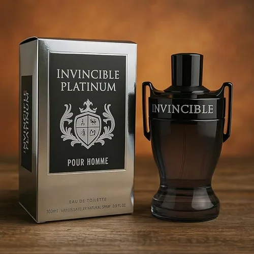 Vista 2 de INVINCIBLE PLATINUM Colonia para hombre Eau de Toilette Fragancia 3.4oz/3.4 fl oz, spray natural, larga duración