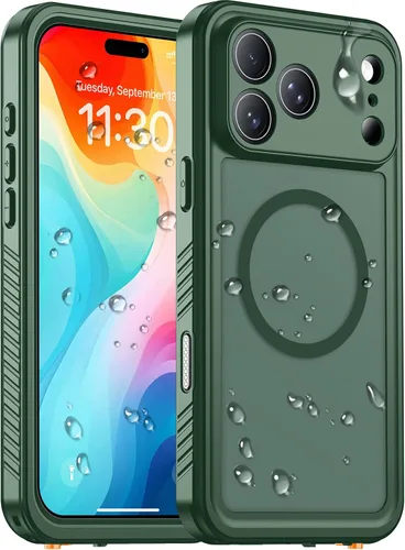 Vista 117 de Temdan Funda impermeable para iPhone 12, impermeable, antideslizante, a prueba de golpes, para iPhone 12, color negro