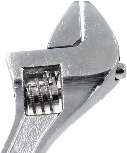 Vista 4 de Llave ajustable pequeña de 2.5 pulgadas, llave ajustable de tamaño mini de 2.5 pulgadas, herramienta de llave de tuerca plateada, capacidad