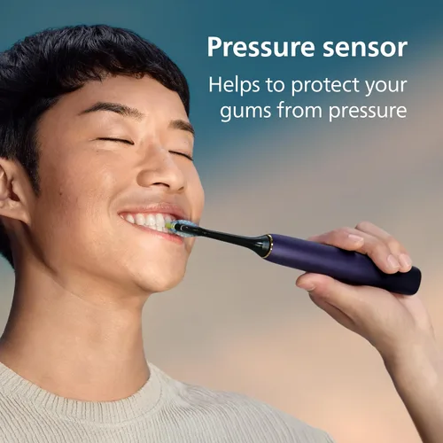 Vista 4 de Philips Sonicare 9000 Edición Especial Cepillo de dientes recargable, Negro/Morado, HX9911/91