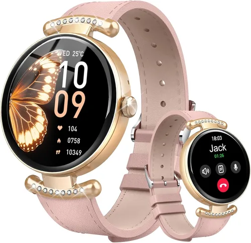 Relojes para mujer, responder/hacer llamadas, reloj AMOLED de 1.32 pulgadas con pantalla ultra clara para mujer con frecuencia cardíaca, monitor de