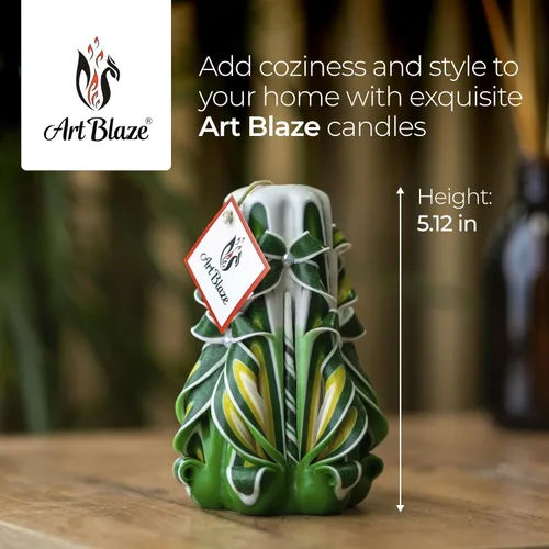 Vista 4 de Velas talladas – Vela grande decorativa hecha a mano – Vela en espiral alta de larga duración para mujer – para decoración del hogar, acogedor