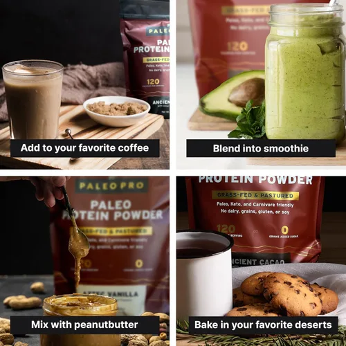 Vista 6 de Proteínas paleo en polvo, 1 libra/16 oz, de PaleoPro, 1