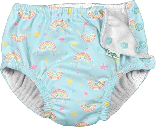 i play. by Green Sprouts - Pañal de natación reutilizable con refuerzos, UPF 50, diseño patentado, estándar 100 por certificado Oeko-TEX, 6 meses -