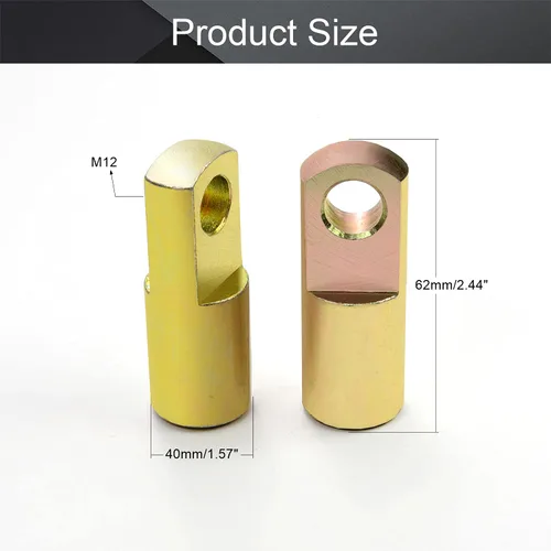 Vista 2 de Othmro 2 unids Cilindro Clevis Y Junta M12x1.25 Rosca Hembra Y Conector 2.441 in Longitud Cilindros de Aire Cilindros de Cilindro de Barra