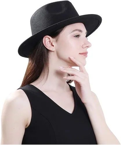 Vista 9 de Lisianthus - Sombrero con cinta con hebilla de ajuste, para mujer, modelo Fedora