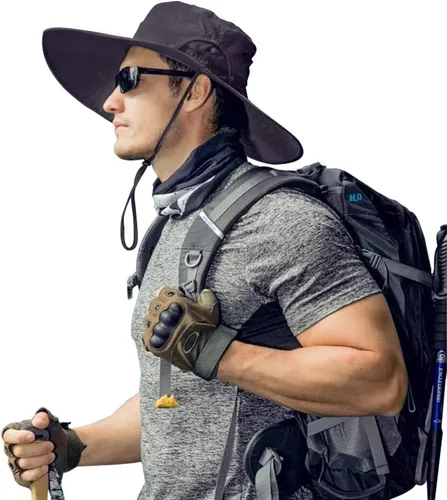 Cooltto Wide Brim Sun Hats with Waterproof Breathable for Fishing, Hiking, Camping