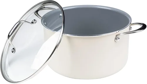 Vista 11 de Goodful Olla de cerámica antiadherente de 6 cuartos de galón, ollas y sartenes aptas para lavavajillas, mango de acero inoxidable de agarre cómodo