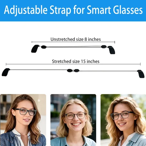 Vista 2 de Kit de accesorios para lentes inteligentes compatible con R.ayB.an/Oa.kley Me-ta Way.farer/Head.liner/Sky.ler, 3 cubiertas de privacidad