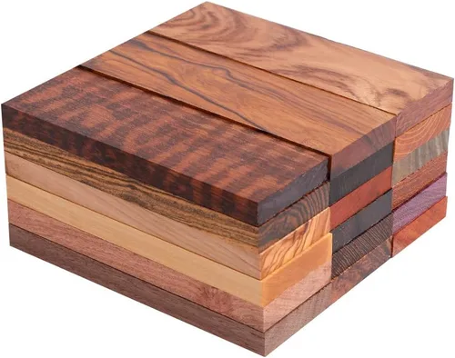 Vista 6 de IECAP LLC Paneles de madera a espejo de madera de palo negro africano para mango de cuchillo – Materiales para mango de cuchillo – Escalas