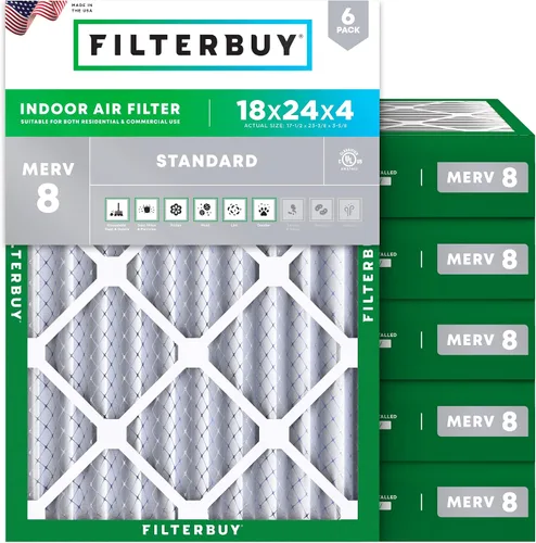 Vista 61 de Filterbuy Filtro de aire 8x14x1 MERV 8 Defensa contra el polvo y la alergia