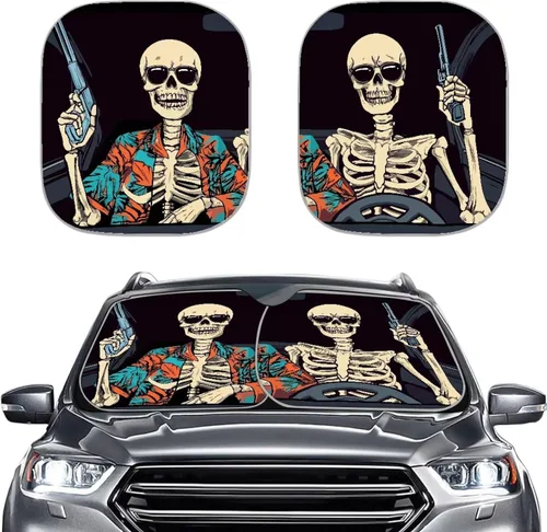 Vista 16 de Howilath 1776-2026 250Th Anniversary Car Sunshades for Windshield 2-Piece Sun Visor Protector Covers Heat Shield Reflector Sunblock Universal Fit