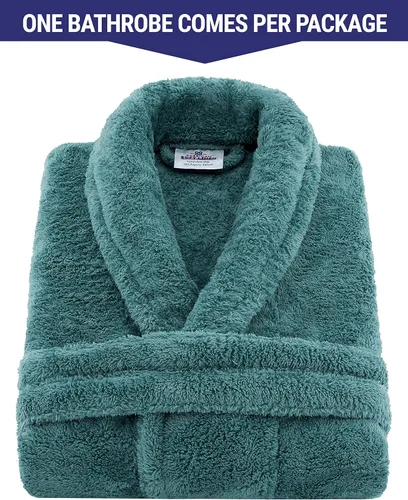 Vista 6 de American Soft Linen Paquete de bata unisex y juego de toallas de 6 piezas S/M
