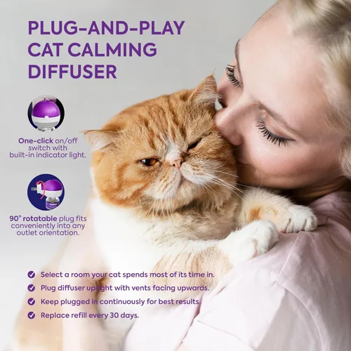 Vista 7 de TopSum Cat Calming Pheromone Diffuser: Feline Pheromones Plug in for Stress, Along At Home, Spraying, Fighting, Scratching, Aggression & Excessive