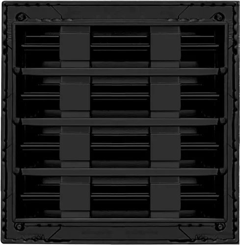Vista 2 de BUILDMART - Cubierta de ventilación de CA moderna de 8 x 8 - Ventilación de aire negra decorativa - Difusor de ranura lineal estándar - Rejilla