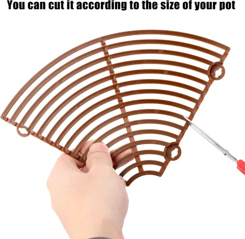 Vista 5 de 6 fundas protectoras de suelo de rejilla para plantas, 11.8 pulgadas, 20.8 pulgadas, cubierta de flores cortables con 60 estacas de rejilla