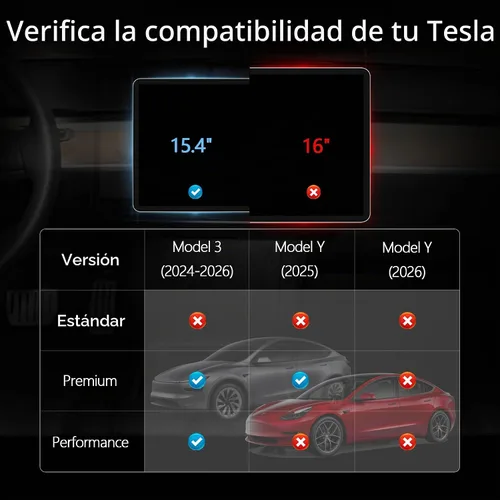Vista 7 de Protector de pantalla mate Tesla para el modelo Y Juniper 2025 y Model 3 Highland [2024-2026] Vidrio templado 9H, antideslumbrante, conducción