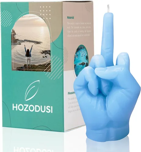 Vista 11 de Vela Perfumada del Dedo Medio, Decoración Única de Habitación Estética de Fragancia de Pino en Cera de Soja, Velas Lindas de Gesto de Mano