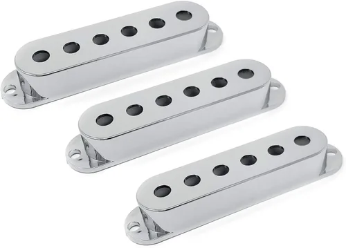 Vista 7 de Cubiertas de plástico blanco envejecido de una sola bobina para guitarra eléctrica Fender Stratocaster Strat (juego de 3) PCST-AGW