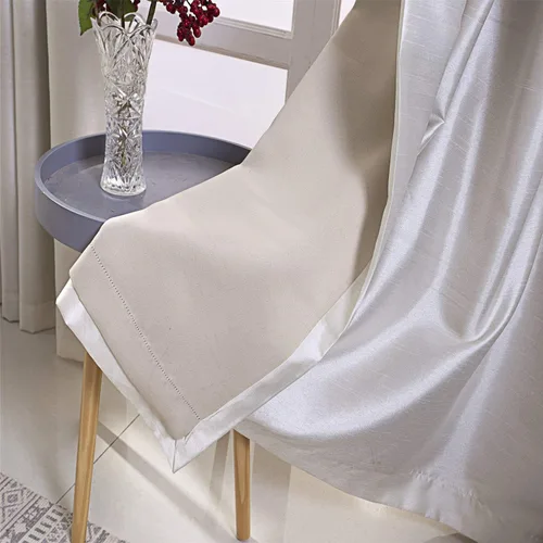 Vista 16 de GYROHOME Cortinas extralargas de lujo de 12 pies de largo, cortinas de seda sintética de 2 pisos para techos altos, reducción de ruido, aislamiento