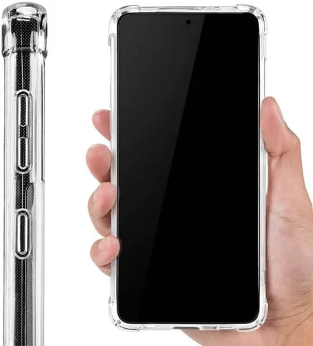 Vista 4 de Skinit Funda transparente compatible con Galaxy A14 5G – Diseño oficial de Dragon Ball Z Goku y Vegeta