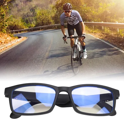 Vista 5 de Gafas de sonido inteligentes con micrófono, filtro de luz azul, asistente de voz táctil, control táctil inteligente, para ciclismo al aire libre