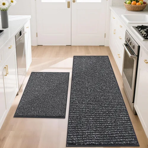 Vista 45 de BEQHAUSE Alfombras de cocina de 20 x 32 pulgadas, antideslizantes, para piso, súper absorbentes y resistentes a las manchas, lavables a máquina