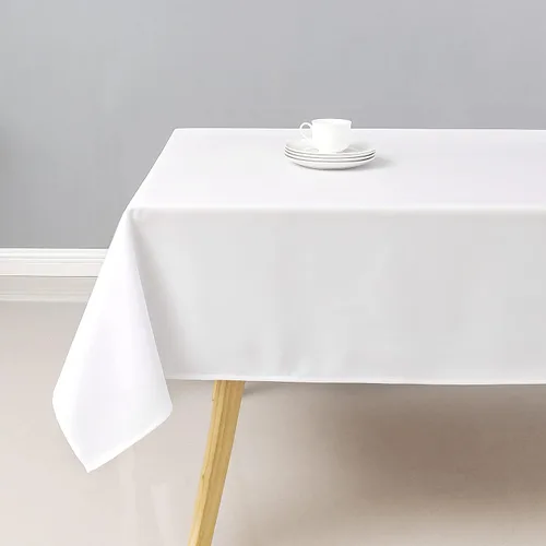 Vista 14 de Wewoch Mantel rectangular beige resistente al agua lavable de poliéster para comedor, cocina, fiestas, bodas y uso al aire libre, 52 x 70 pulgadas