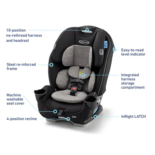 Vista 29 de Asiento de coche Slimfit para niños con sistema de cierre de Graco