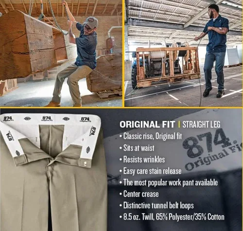 Vista 6 de Dickies, Original 874 - Pantalón de trabajo para hombre