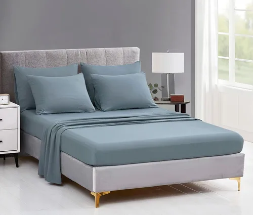 Vista 4 de Chezmoi Collection Piper - Juego de ropa de cama King en una bolsa, 7 piezas, acolchado hexagonal de panal de abeja, suave lavado, microfibra