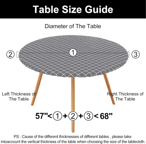 Vista 237 de Mantel rectangular, manteles de plástico elásticos ajustables con parte trasera de franela para mesas de 4 pies, manteles de vinilo impermeables