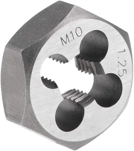 Vista 4 de uxcell El reenhebrado del hexágono muere el tubo cónico métrico del hexágono de la echada de la echada de M8 x 1,25 de la echada Grado de exactitud