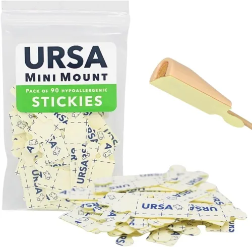 Vista 10 de URSA Mini Círculos Adhesivos – 90 círculos adhesivos hipoalergénicos de doble cara para micrófonos de solapa Lavalier – Cinta de micrófono Lavalier