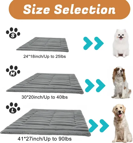 Vista 3 de Cama autocalentable para perro, lavable autocalentable, almohadilla térmica para jaula de perros, manta térmica extra cálida para mascotas