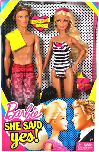 Mattel Year 2010 Barbie "She Said Yes!" Series 2 Pack 12 Inch Doll - Together Again with Barbie Doll with Black and