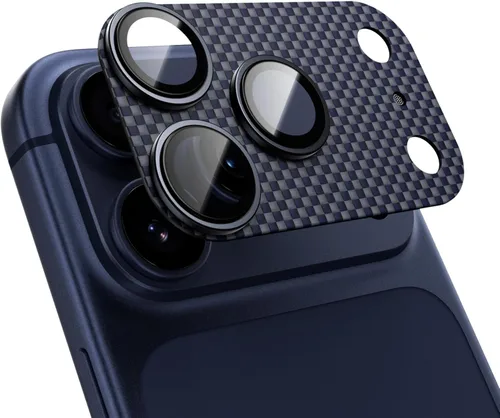 Vista 10 de BENKS ArmorWarrior - Protector de lente de cámara para iPhone 17 Pro, vidrio templado recubierto de AR con fibra de aramida, resistente a
