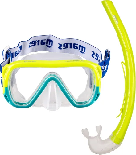 Vista 6 de Mares Keewee Junior - Juego de equipo de esnórquel para niños, máscara de silicona suave ajustable con correa elástica, esnórquel ergonómico