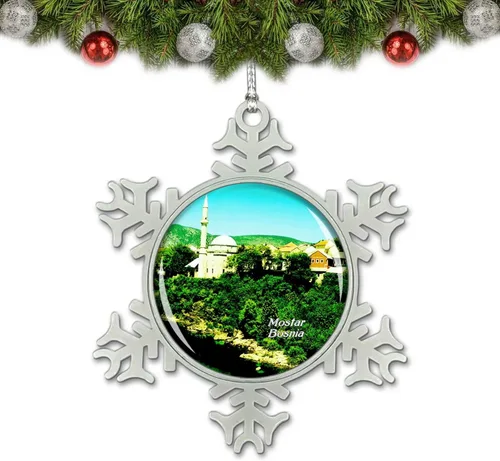 Mostar Bosnia - Adorno de Navidad para decoración de árbol de cristal, regalo de recuerdo