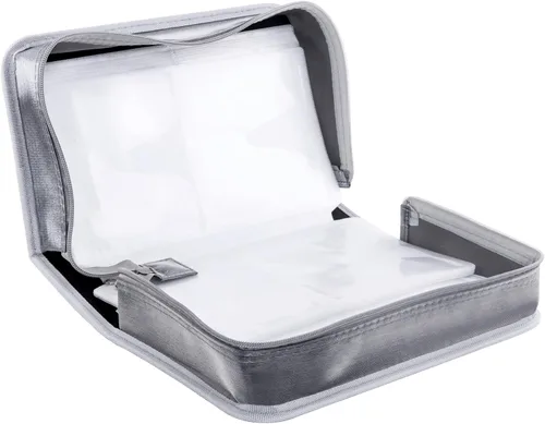 Vista 5 de Soporte para CD/DVD, capacidad de 128 CD, VCD multimedia, almacenamiento, soporte, folleto, organizador (plateado)