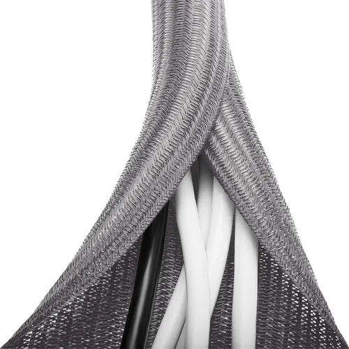 Vista 12 de ZhiYo Funda de cable de 6.6 pies a 1 pulgada, tubo protector de cable para mascotas, envoltura de cable de PC, funda de gestión de cables de Negro