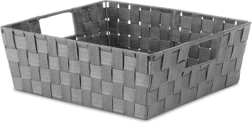 Vista 6 de Whitmor 6581-2712-BLK Bolsa pequeña con correa tejida para estante, negra